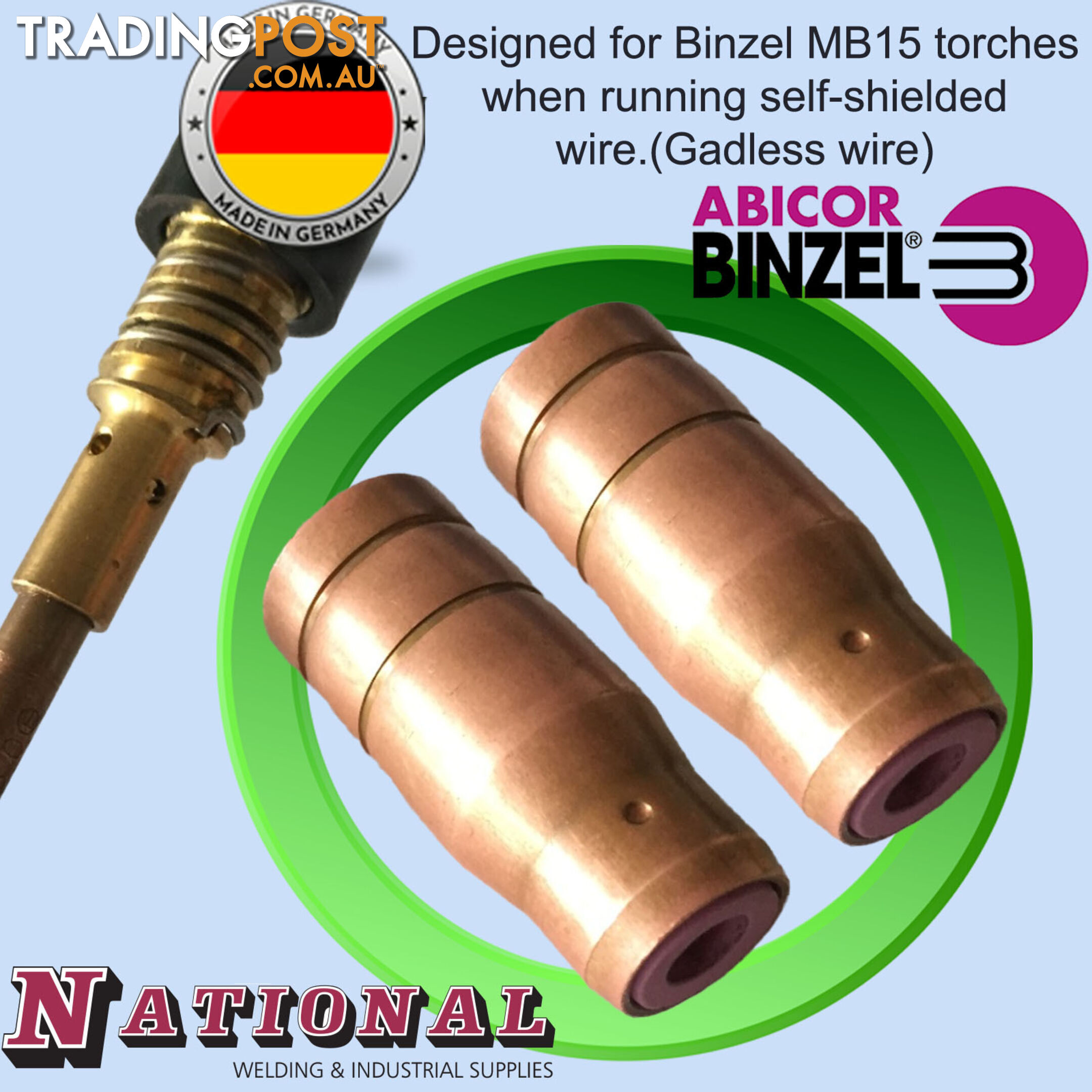 Protection Cap Plugged For Binzel MB15 Torches Binzel P145.D259 Pkt : 2