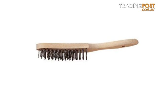 Timber Handle Steel Wire Brush 3 Row