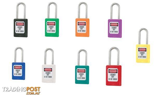 Global Zenex Thermoplastic Safety Padlocks 35mm X 38mm Masterlock S31_