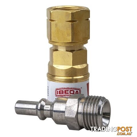 Quick Action Coupler Fuel Gas EN561 Regulator End G3/8" FM QFDF3M3