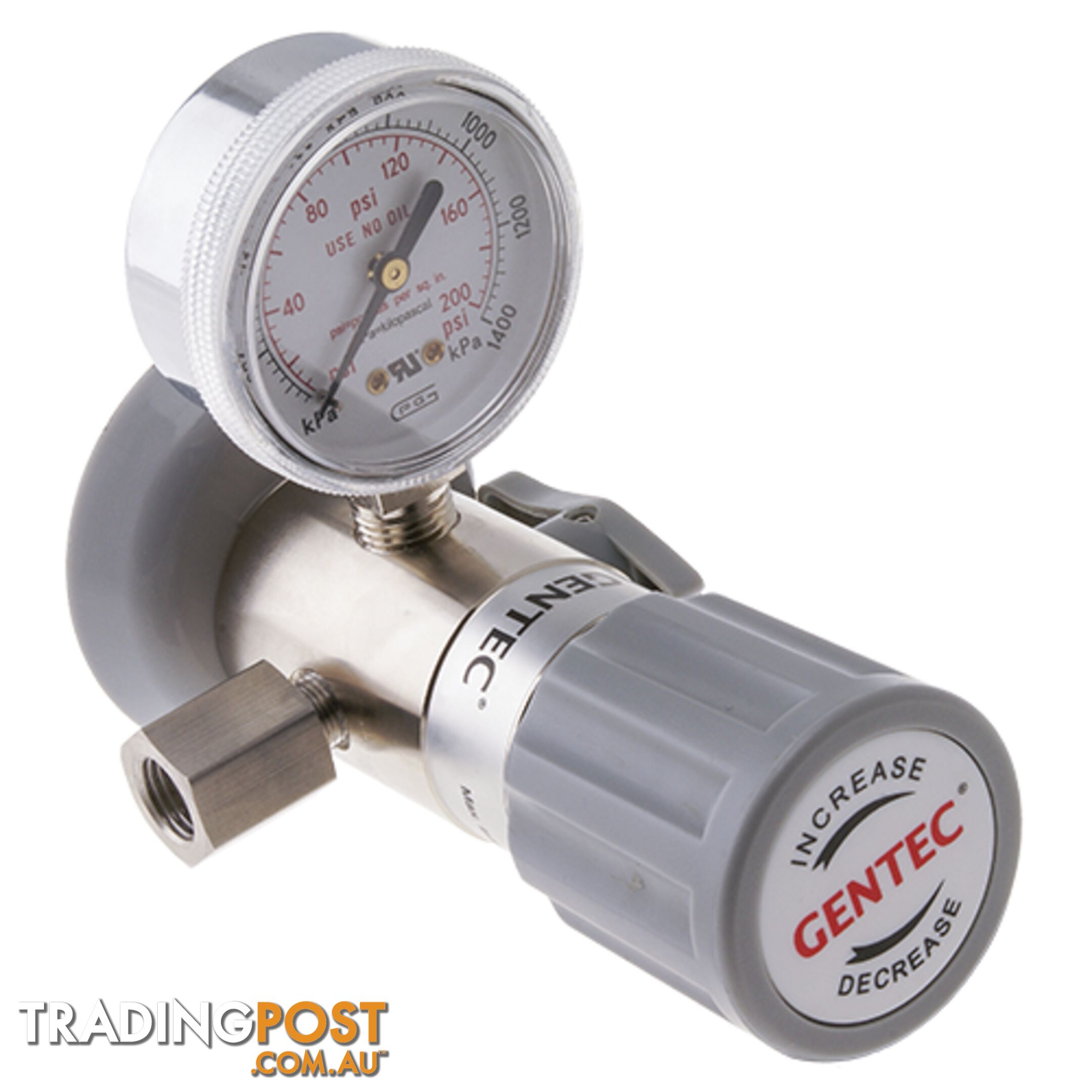 DruVa Plate Mounted Point of Use Regulator Plate Chrome Plated In: 4,000 kPa Out:100 kPa
