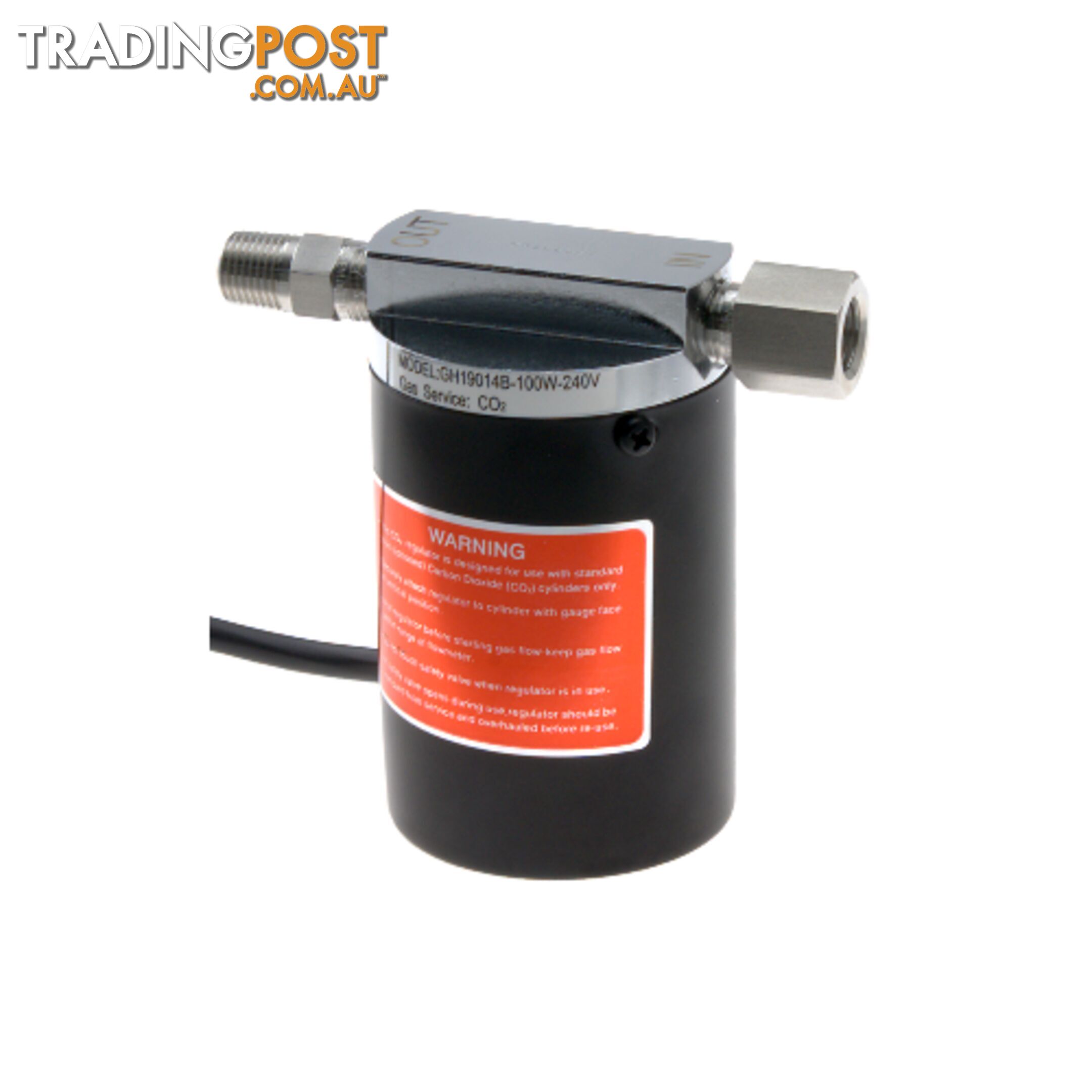 Gas Heater for Welding Gas, Type 30 Nut & Stem Inlet / T30 Male Outlet