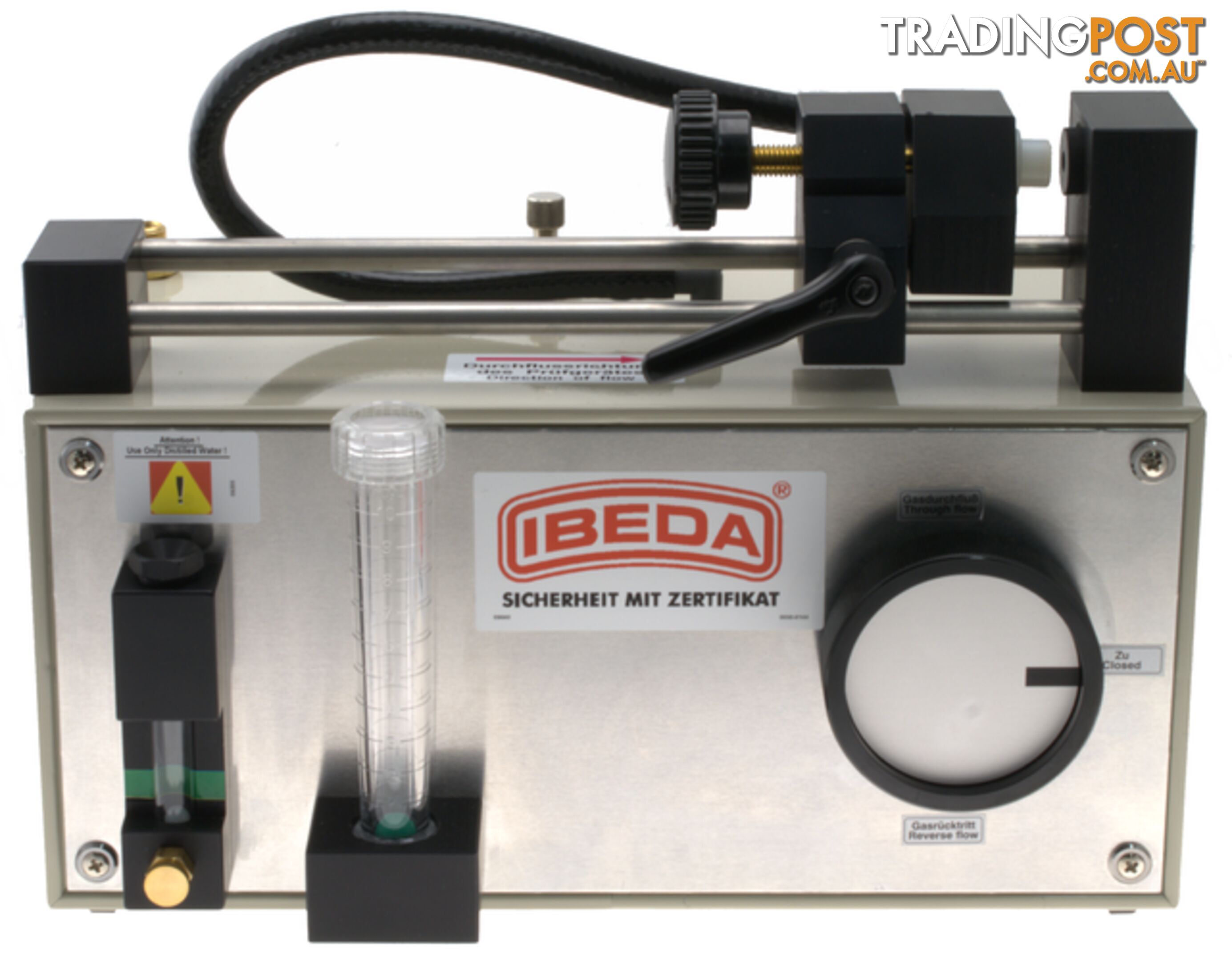 Flashback Arrestor Testing Machine Complete With Side Entry Air Regulator And Adaptors, Test labels FTAI