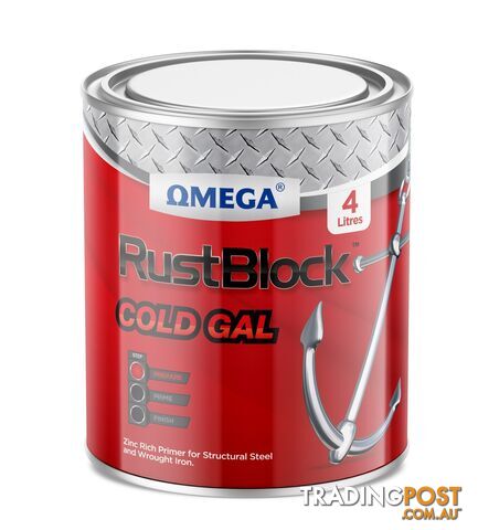 Cold galvanising primer Omega Rustblock 4 Litres R-CG-4Litres