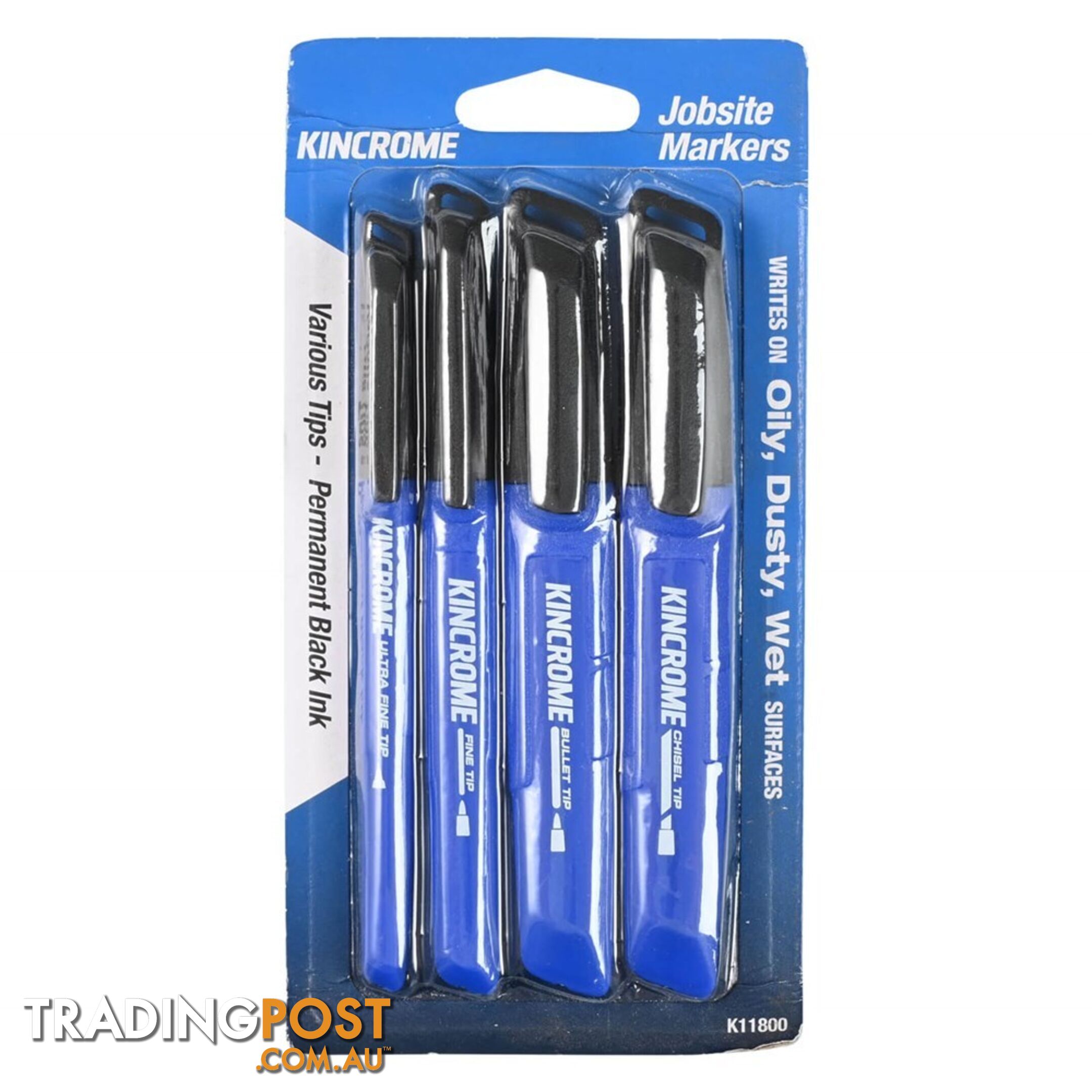 Permanent Marker Starter Pack 4 Pack Black Kincrome K11800