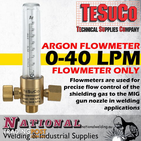 Argon Flowmeter 0-40 LPM (Only) Tesuco RCFL40 - photo 2 of 2