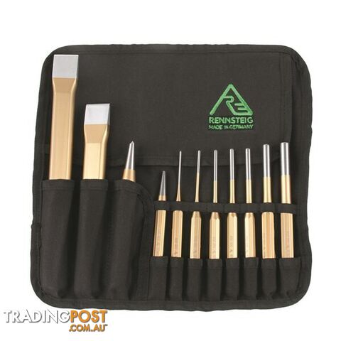 Chisel Pin & Centre Punch Set 11 Piece RENNSTEIG REN12