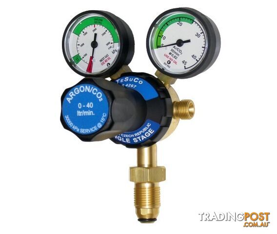 Regulator 1 Stage Bottom Entry Argon Flowgauge Type 10