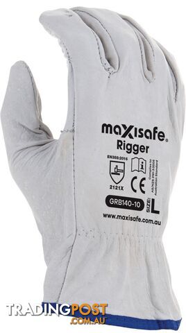X-Large Rigger Gloves Full Cow Grain Leather Maxisafe GRB140-11 - photo 3 of 3