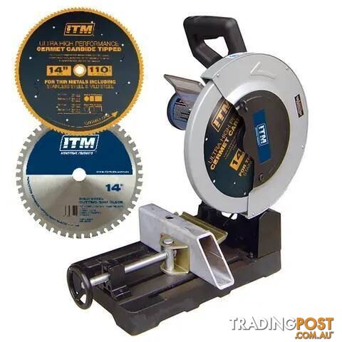 S14 Pro Kit 350mm Metal Cutting Saw 240V, INC. 66T TCT Mild Steel & 110T Cermet...