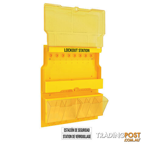 Deluxe Lockout Station with Cover and Trilingual Labels Masterlock S1900