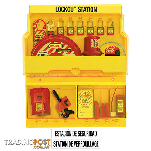 Deluxe Lockout Station Valve and Electrical Lockouts Masterlock S1900VE410