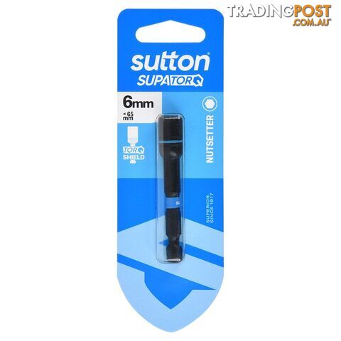 Nutsetter Bit S230 Supa TORQ Magnetic 6mm 65mm 1Pk Sutton Tools S230H01CF