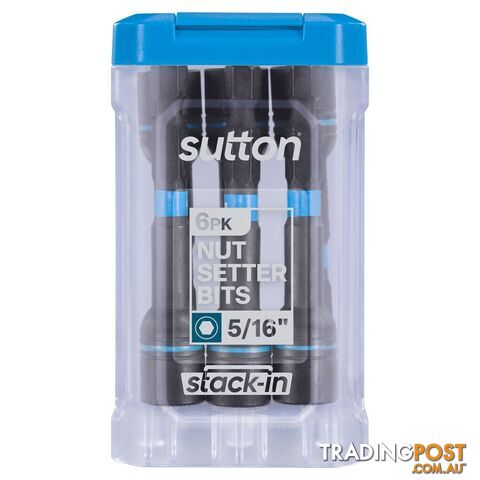 Nutset Bit S230 Supa TORQ Magnetic 5/16in 65mm Stack-in 6Pk Sutton Tools...
