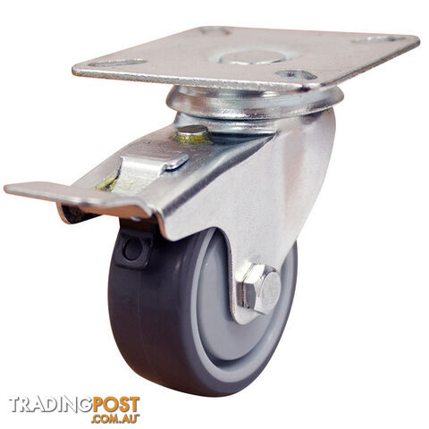 50mm Rubber Wheel 30kg Capacity Castor S2710B