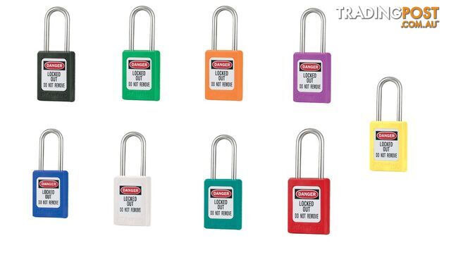 Global Zenex Thermoplastic Safety Padlocks 35mm X 38mm Masterlock S31_