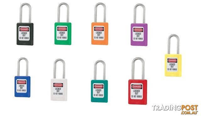 Global Zenex Thermoplastic Safety Padlocks 35mm X 38mm Masterlock S31_