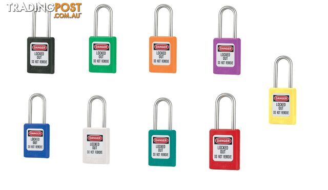 Global Zenex Thermoplastic Safety Padlocks 35mm X 38mm Masterlock S31_