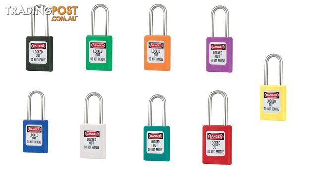 Global Zenex Thermoplastic Safety Padlocks 35mm X 38mm Masterlock S31_