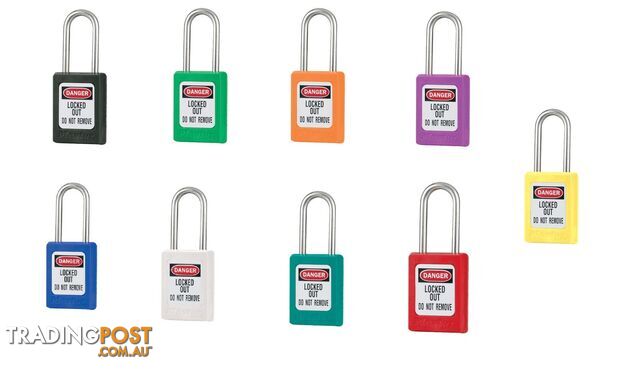 Global Zenex Thermoplastic Safety Padlocks 35mm X 38mm Masterlock S31_