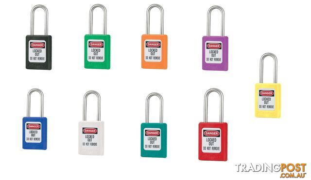 Global Zenex Thermoplastic Safety Padlocks 35mm X 38mm Masterlock S31_