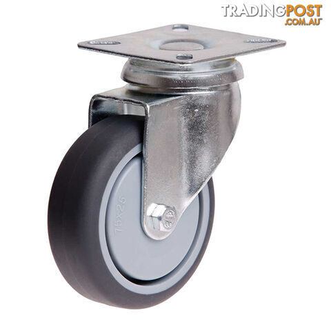 75mm Rubber Wheel 50kg Capacity Castor S3710
