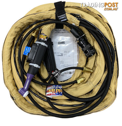 Speedway Ready for Miller Water Cooled TIG Torch 320 Amps 7.6M with Switch, Plug & Connector SW320-25DXSWITCH