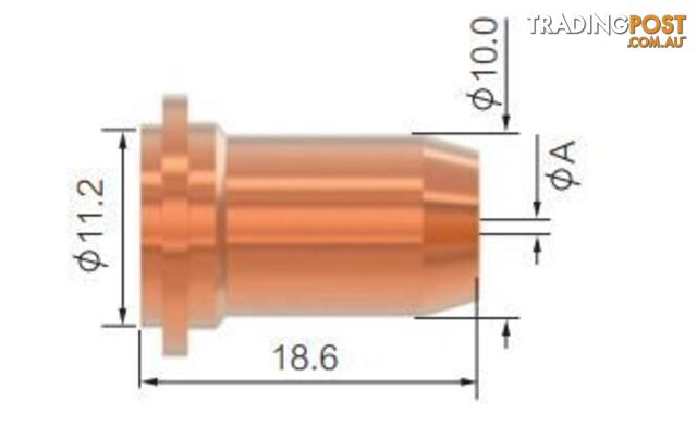 Cutting Tip 1.0mm Flat For Cutmatic 45 WIA SCP2524-10 Pkt : 5