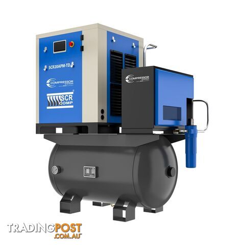 15kW 20HP 415V Variable Speed Rotary Screw Compressor SCR20 APM TD with Air...