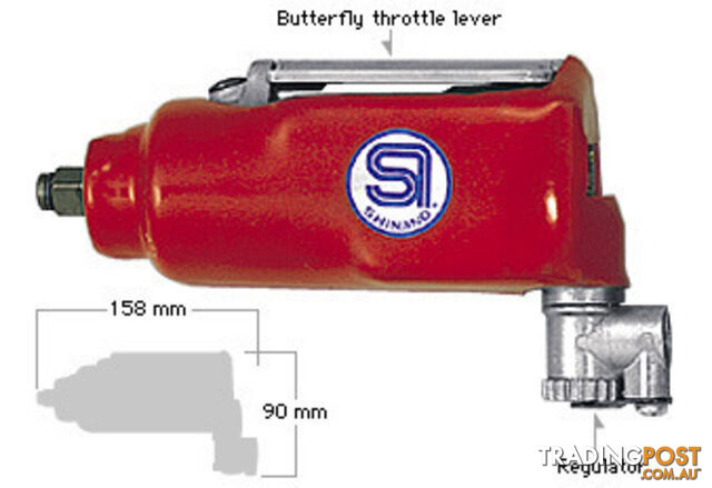 3/8" Impact Wrench Butterfly Throttle Shinano SI-1305