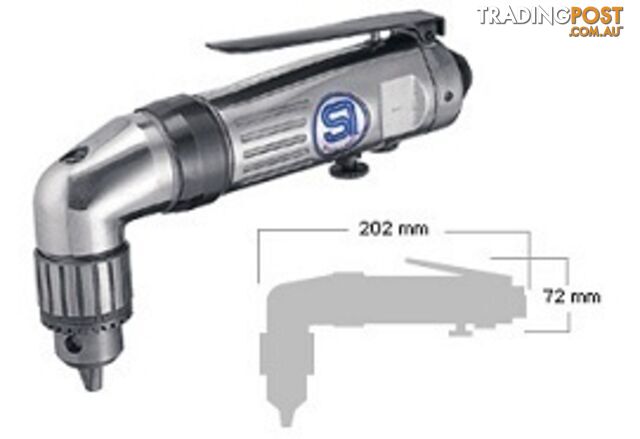 Angle Drill 10mm Keyed Chuck Reversible Shinano SI-5355