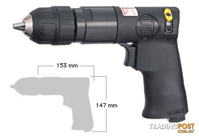 Pistol Drill 10mm Keyed Chuck Reversible Shinano SI-5505