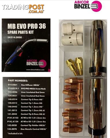 MB EVO PRO 36 MIG Torch Starter Kit Binzel SK014.0000