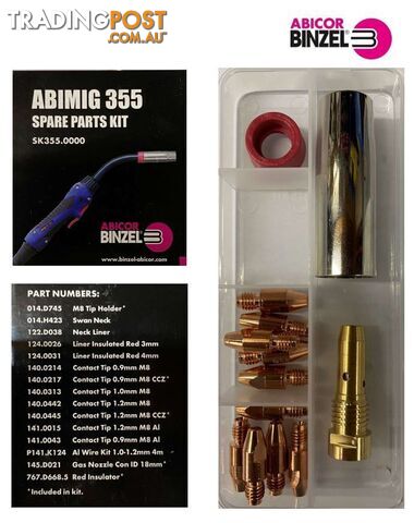 Abimig 355 Spare Parts KIT Binzel SK355.0000
