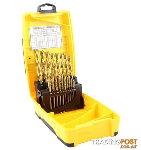 25 Piece Metric Tuffbox Drill Set Gold Series 1.0-13.0mm Alpha SM25TP