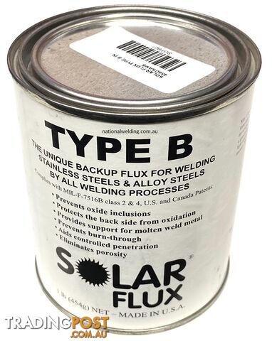 Solar Flux Type B 450 Grams For Stainless and Alloy Steels S0FB01