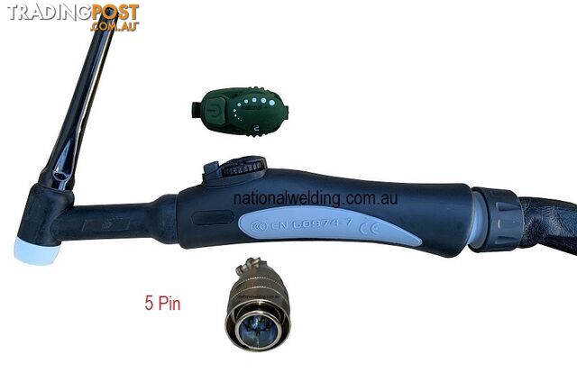 4 Metres Water Cooled TIG Torch SR-18-4MCP50-5Pin-Connect