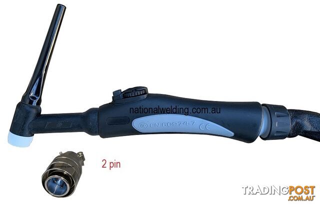 8 Metres Water Cooled TIG Torch SR-18-8MCP50-2Pin-Connect