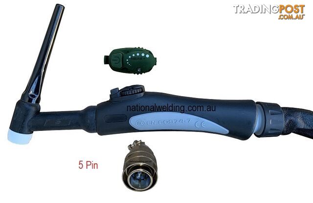 8 Metres Air Cooled TIG Torch SR-26-8MCP50-5Pin