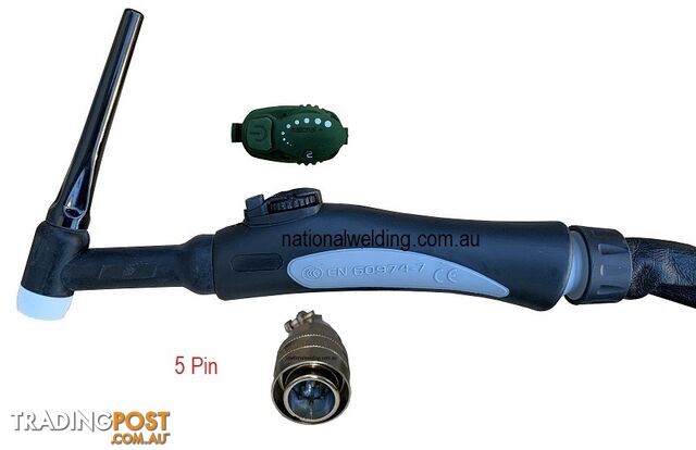 8 Metres Air Cooled TIG Torch SR-26-8MCP50-5Pin