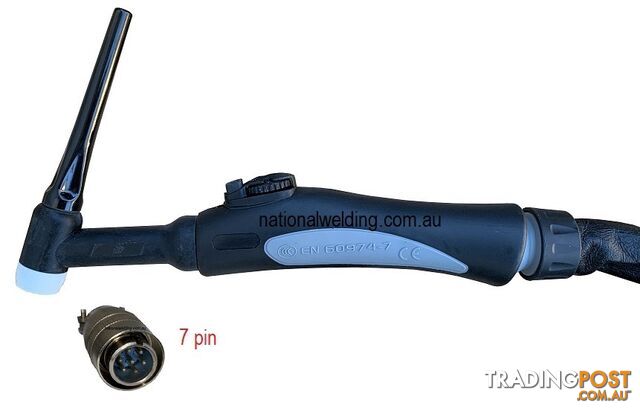 4 Metres Air Cooled TIG Torch SR-26-4MCP50-7Pin