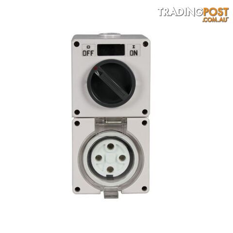 Power Outlet 32A 4 Round Pin 500V Wall mount TCO432