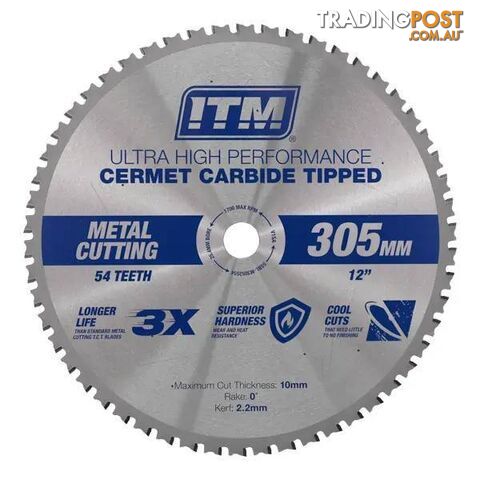 305mm Metal Cutting Blade, Cermet Carbide Tipped, 40 Teeth ITM SSBL-M3052554