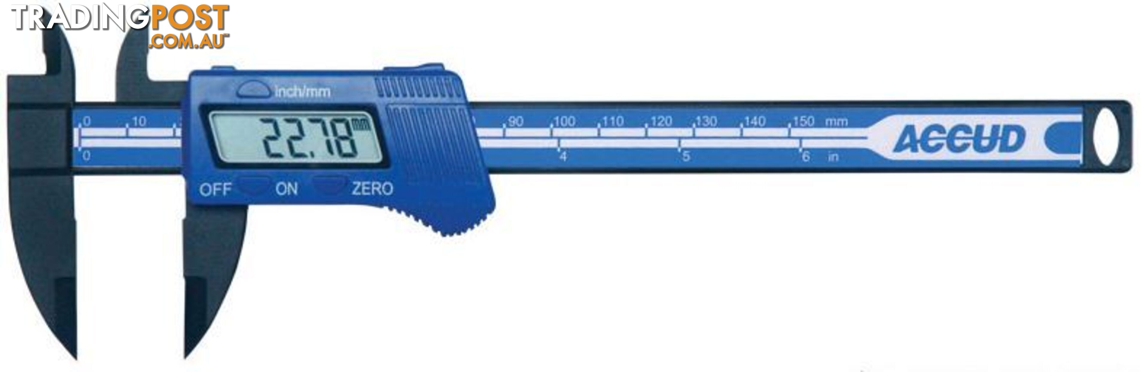 150mm Plastic Digital Caliper Accud AC-117-006-11