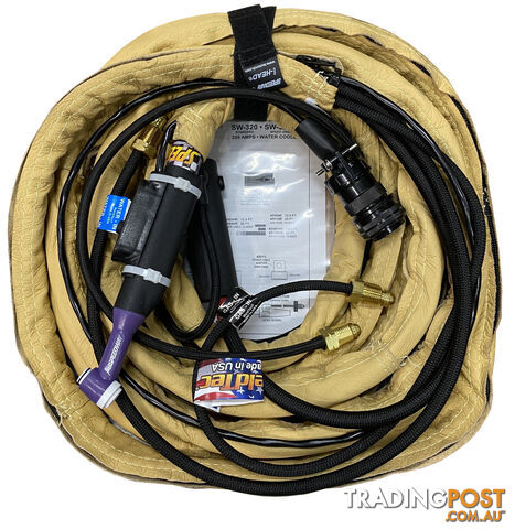 Speedway Ready for Miller Water Cooled TIG Torch 320 Amps 7.6M with Switch, Plug...