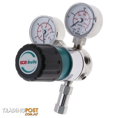 Single Stage DruVa 1S Regulator 6.0 Purity Chrome Plated In: 23,000 kPa Out:...