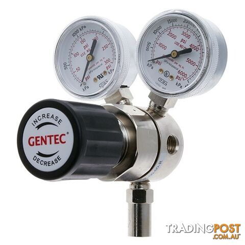 Gentec 1S Regulator 6.0 Purity Chrome Plated In: 30,000 kPa Out: 1700 kPa