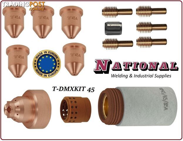 Plasma Hand Torch Consumables Kit 45A Suitable For 45XP T-DMXKIT45