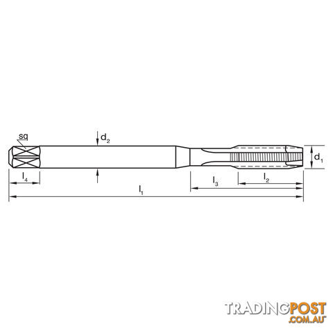 Tap T106 M 10x1.5 6G Gun N Din371 B HSSE Sutton Tools T1061000 - photo 2 of 2