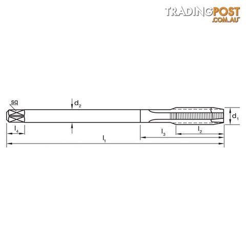 Tap T107 M 18x2.5 6G GUN N DIN376 B HSSE Sutton Tools T1071800 - photo 2 of 2